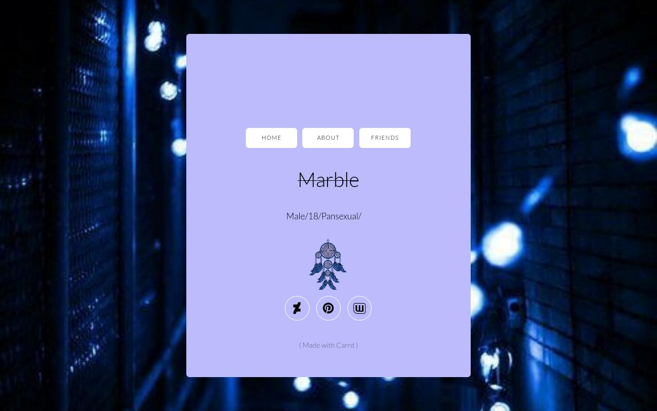 Carrd profile picture for @marble